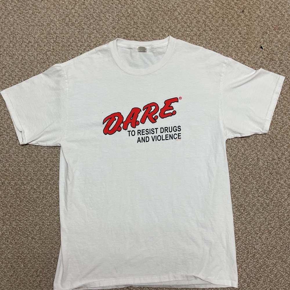 D.A.R.E. Graphic Tee white vintage
